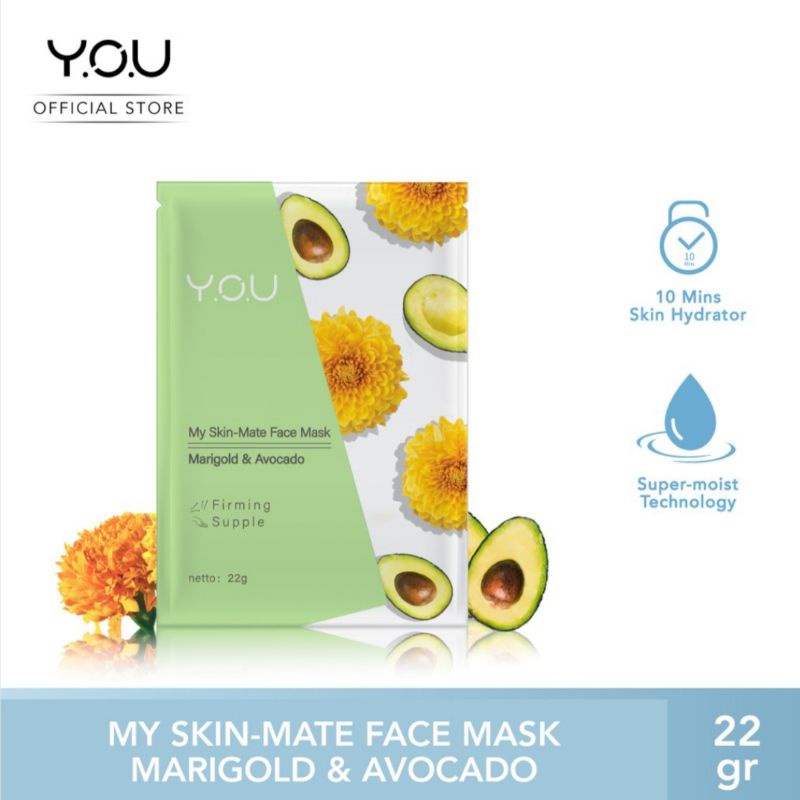 YOU skincare My Skin Mate Face Mask || Melembabkan dan Menutrisi Wajah