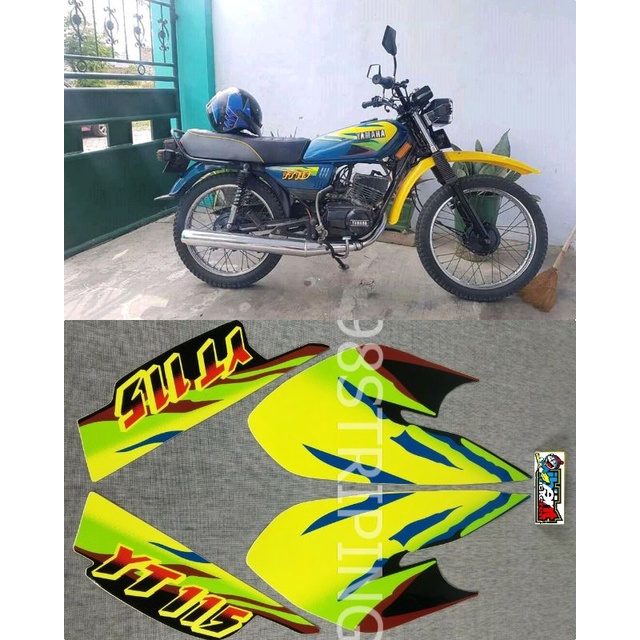 STIKER STRIPING LIS STANDAR ORI YAMAHA  YT115 YT 115 HIJAU
