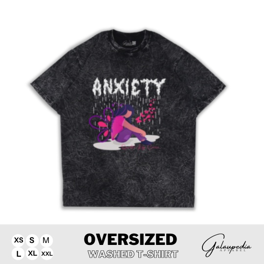 Oversized Washed T-shirt / quarter life crisis washed tees / kaos oversize stonewash / sandwash / ac