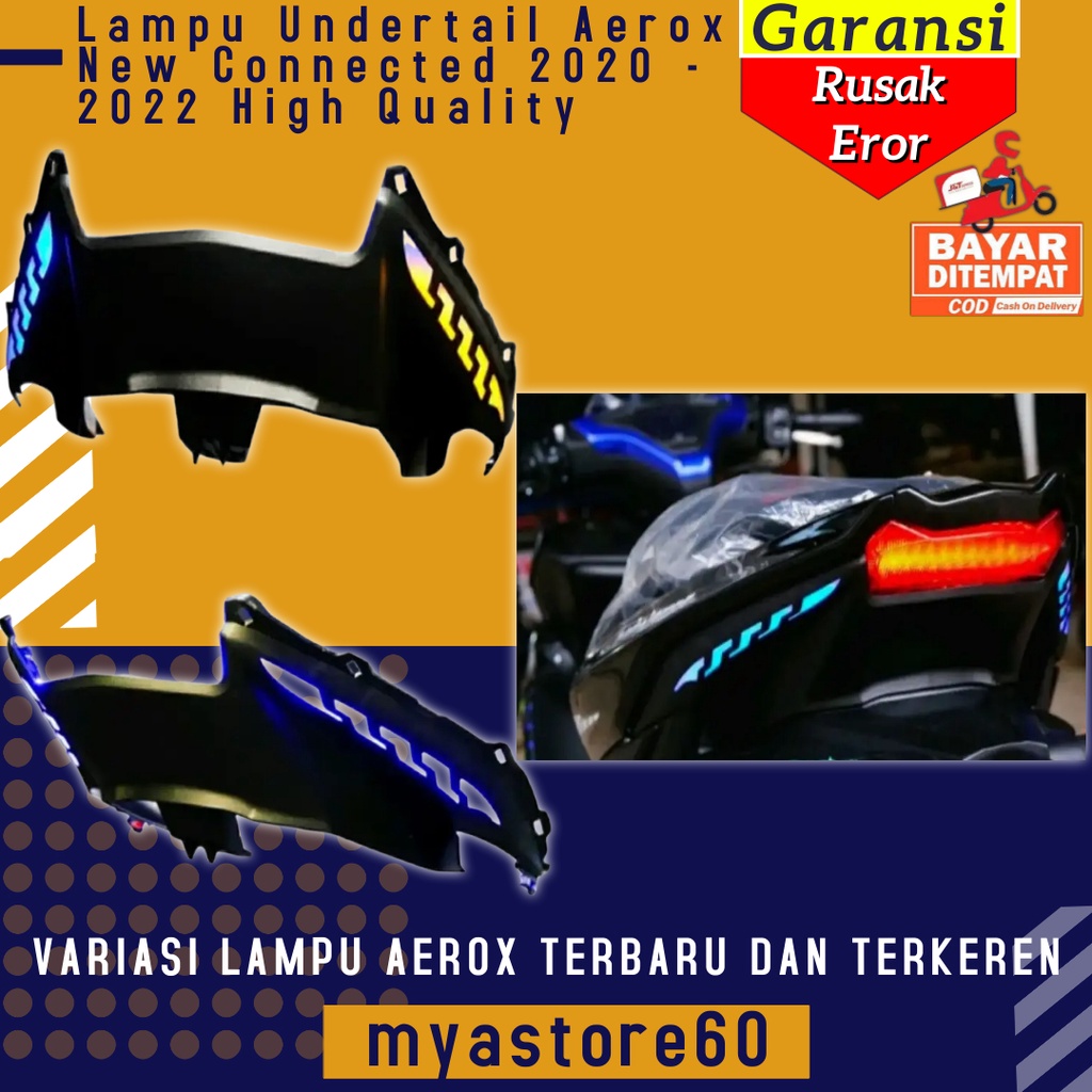 Lampu Undertail Motor Aerox New Connected 2020 - 2022 High Quality Undertail Lamp Yamaha New Aerox Trend Terbaru