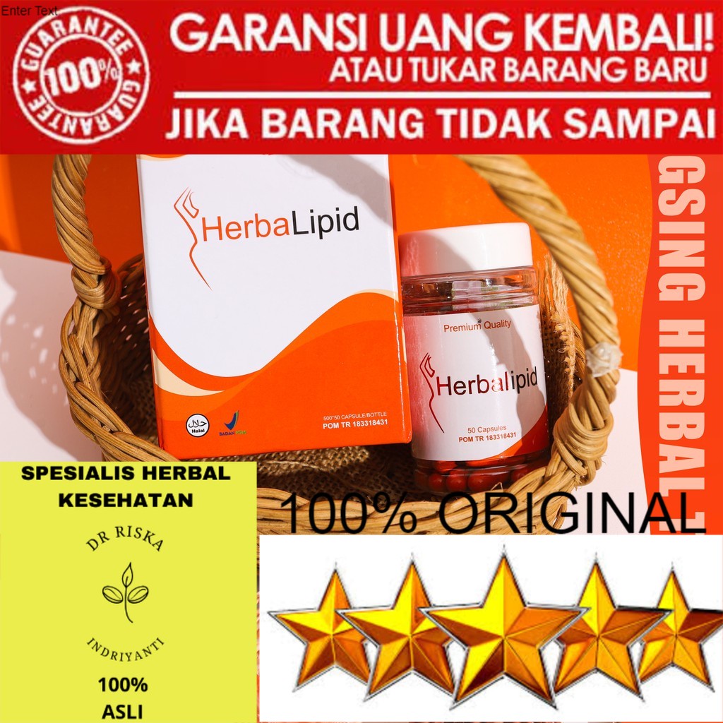 100% ASLI HERBALIPID KAPSUL PELANGSING HERBAL