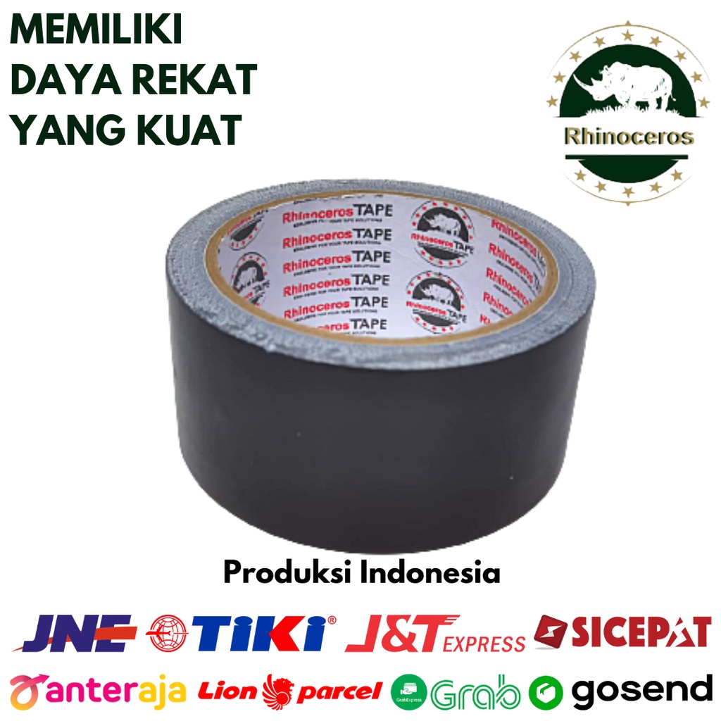 Cloth Tape RHINOCEROS TAPE Lakban Kain Lakban Jilid Selotip Kain Isolasi Kain 48m x 5 meter