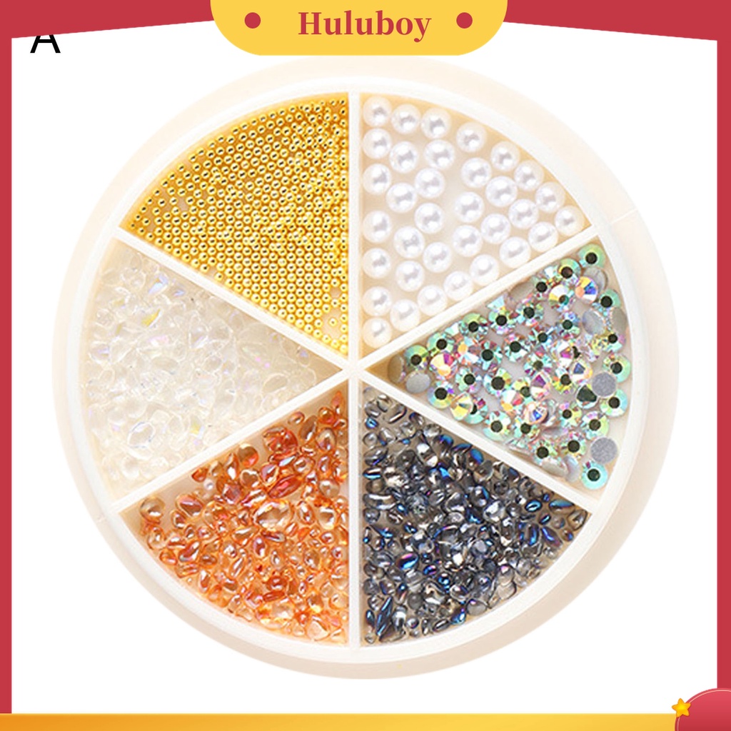Huluboy Huluboy♡ Aksesoris Perhiasan Manik-Manik Kuku Bahan Metal Untuk Dekorasi Makeup
