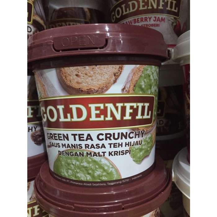 

Selai matcha green tea crunchy golden fill 1kg