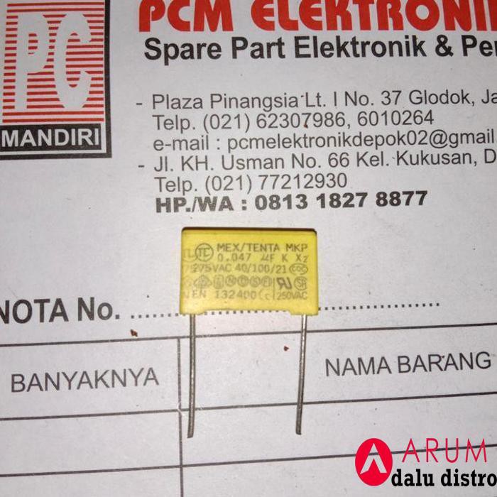 Mkt 0.047Uf 275V~ 47Nf 275V 473 275V~ Mkp Kapasitor Capacitor Pcmelebik54 Berkualitas