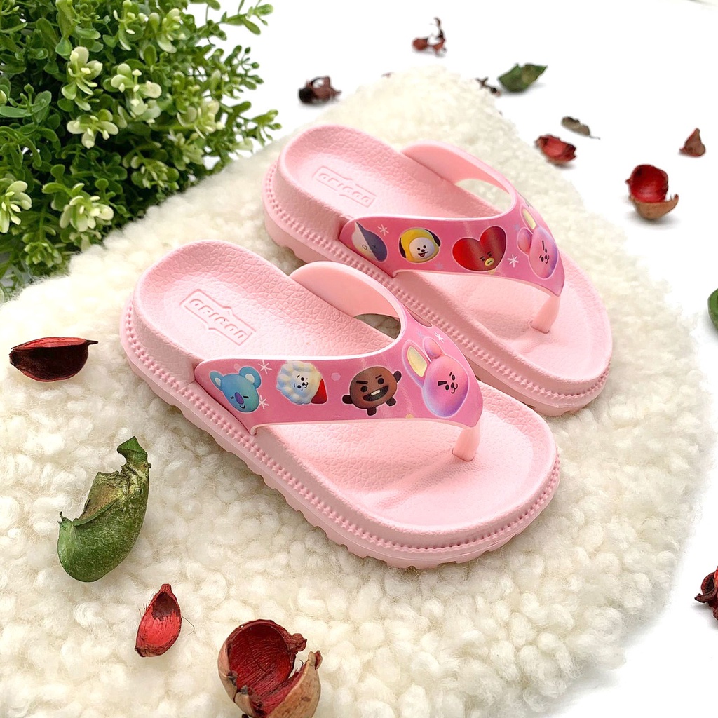 Sandal Jepit Anak Perempuan Bahan Karet Terbaru Kekinian Size 24-35