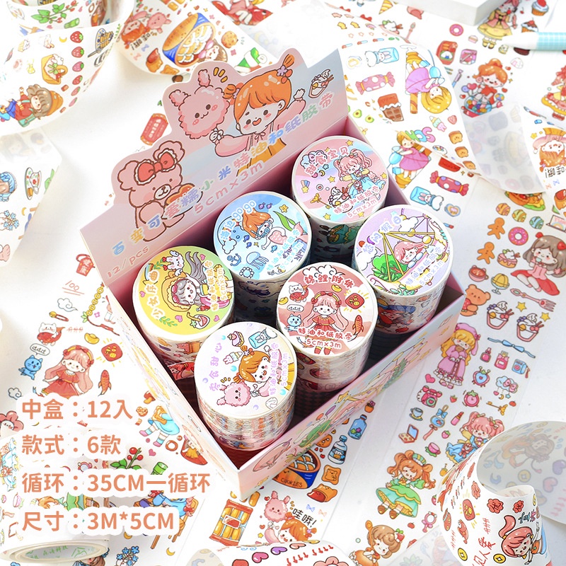 PAOPAO Roll Stiker Quality Washi Karakter Sangat Lucu