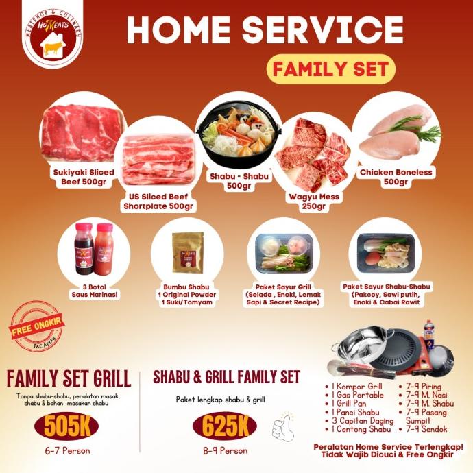 

HOME SERVICE FAMILY SET GRILL (SLICE BEEF US, SUKIYAKI, CHICKEN, BBQ) FSDGDF252