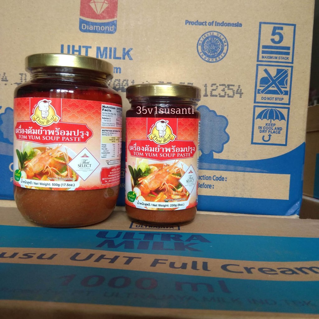 

TOM YUM PASTE THAI BOY PASTA TOM YUM BUMBU 230 GRAM (KECIL)