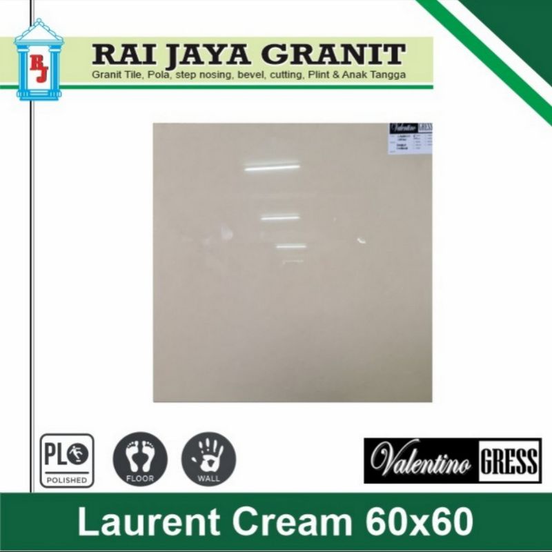 Granit Lantai 60x60 Laurent Cream Valentino Gress
