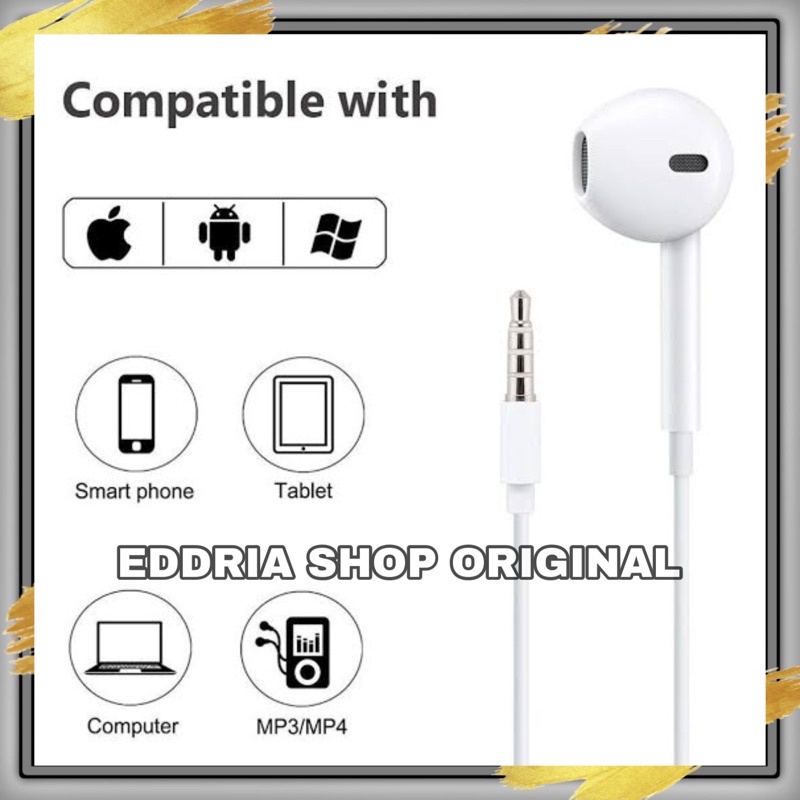 HANDSFREE EARPODS 5 / 5G / 5S /5C / SE /6 / 6PLUS / 6S / 6SPLUS ORIGINAL