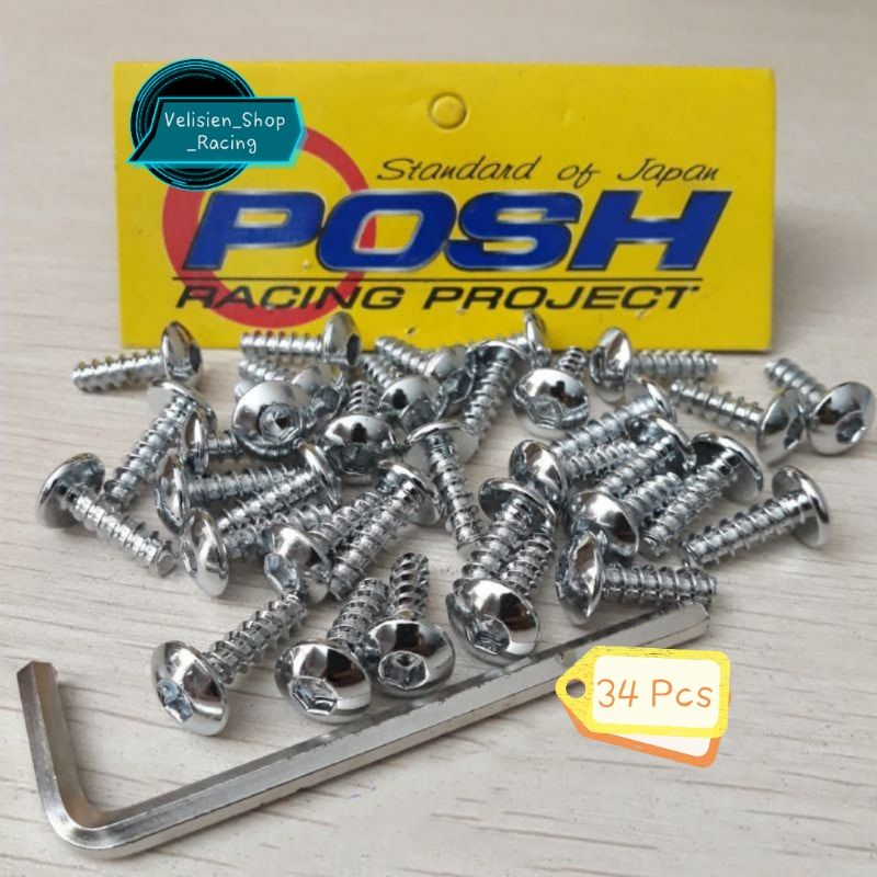 Baut Body L Chrome Baut Body Yamaha MX - Mio Posh