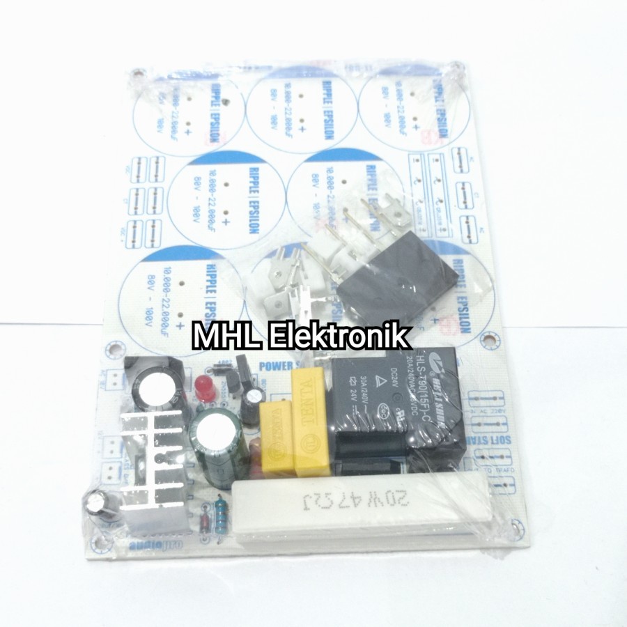 KIT PCB PSU 8 Elco Plus Softstart Class AB Power Amplifier