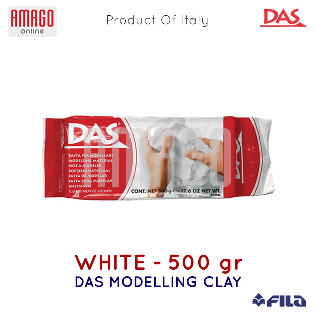 DAS Modelling Clay - Tanah Liat - Air Hardening - Warna Putih - 500 gr - 387000