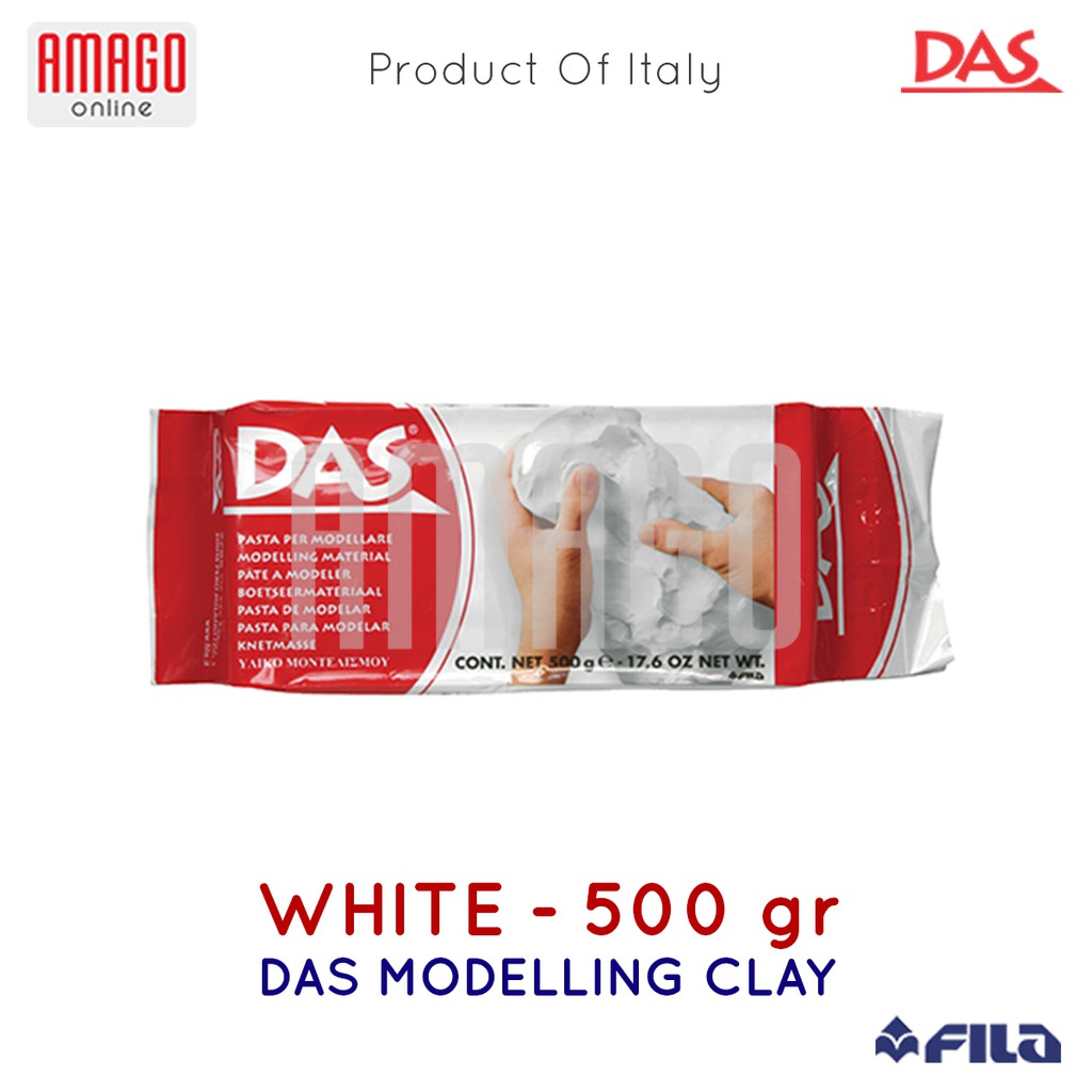 DAS MODELLING CLAY - TANAH LIAT - AIR HARDENING - WARNA PUTIH WHITE - UKURAN 500 GR - 387000 (READY)