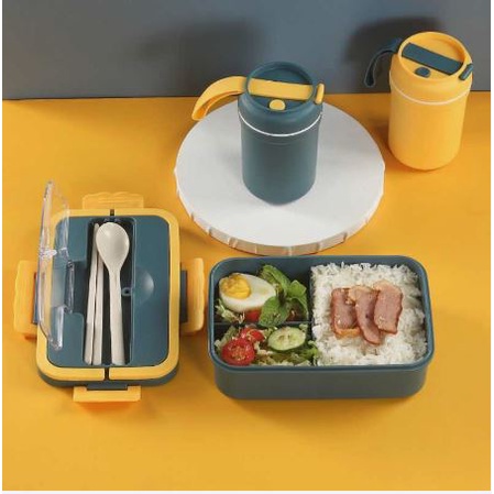 MARKASSHOP66-- TEMPAT MAKAN BPA FREE BL22133 KOTAK MAKAN BENTO LUNCHBOX SET