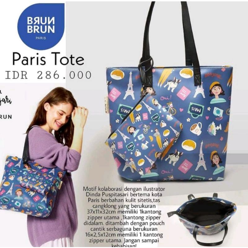 TOTE BAG PARIS / PARIS TOTE BY BRUNBRUN PARIS PROMO