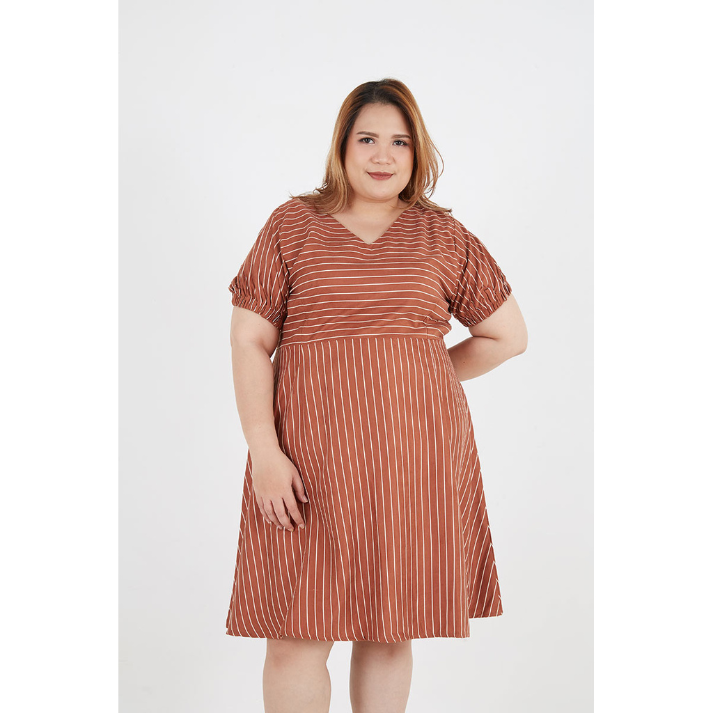 Sorabel - Abel V Neck Dress Big Size Jumbo
