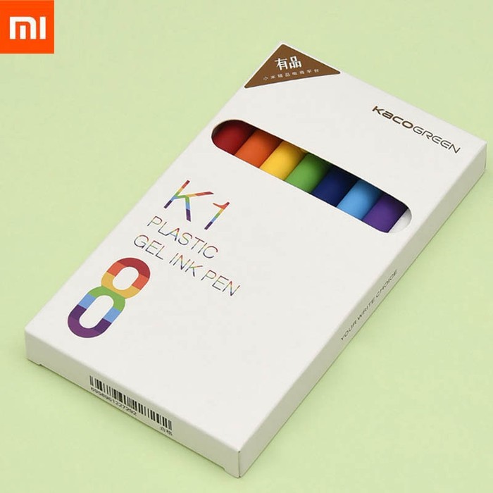 

Xiaomi Pen Kaco 8pcs K1 Plastic Gel Ink Pen 0.5mm Original