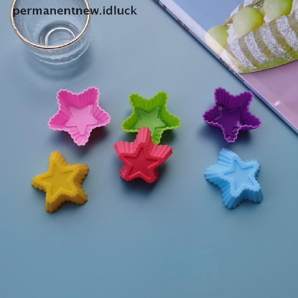 6 Pcs Alat Cetakan Kue Cupcake Muffin Bahan Silikon