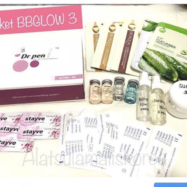 Paket bbglow komplit 3 dermaroller