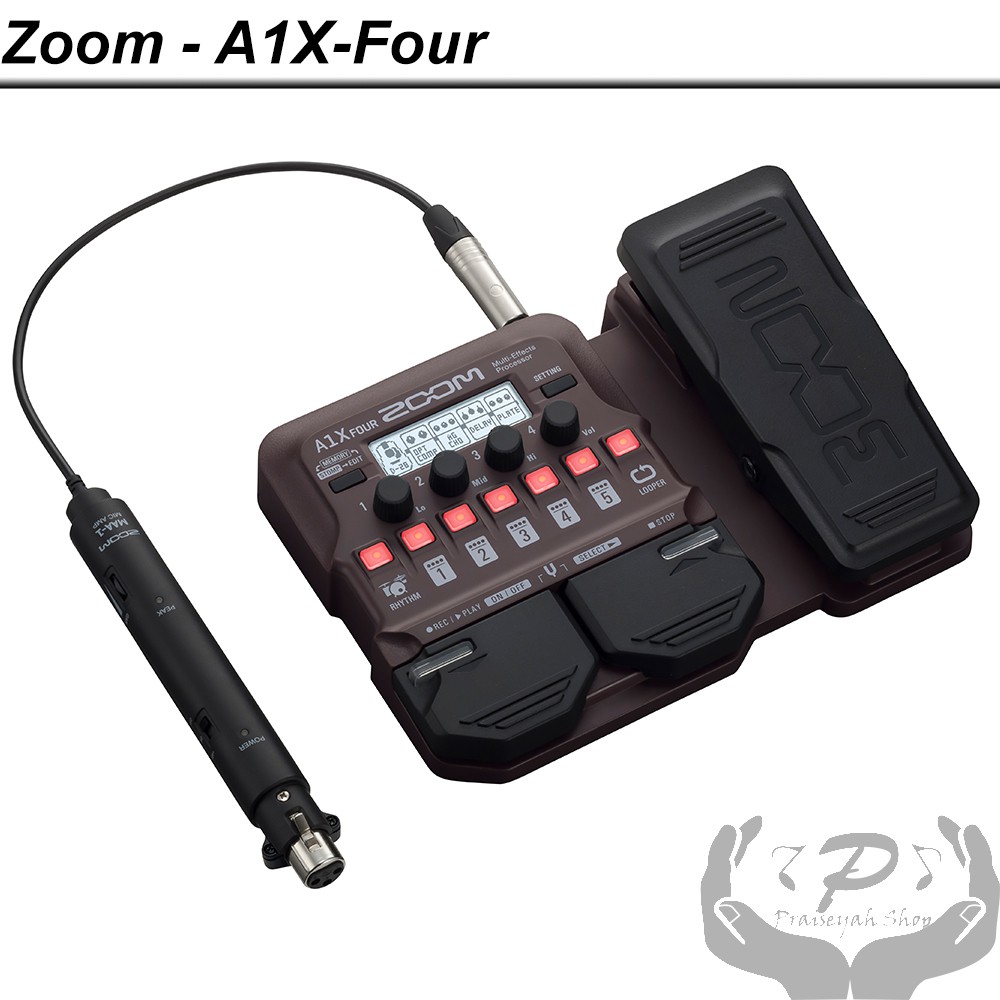 Zoom A1X Four Akustik Multi Efek A1XFour Gitar Saxophone Violin