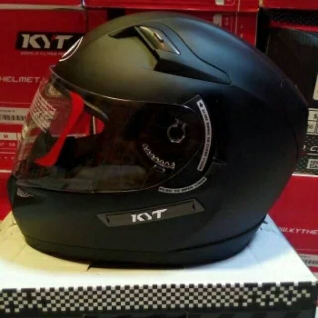 [COD] KYT K2 RIDER K2R SOLID Double VISOR HITAM DOFF / GLOSSY ORIGINAL KYT