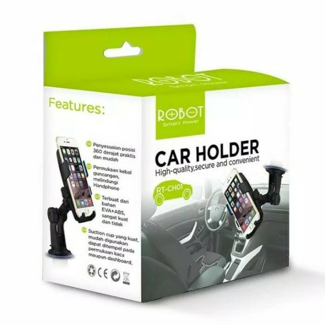 Holder Mobil CAR HOLDER ROBOT RTCH-01 CH01 CH01 360⁰ ROTARY ROTATABLE CAR STAND BLUE+BLACK COLLOR KUAT KOKOH 100% ORIGINAL
