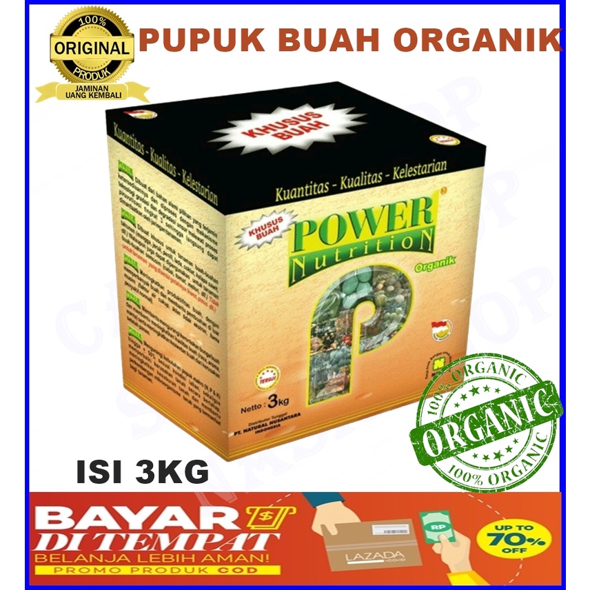 PROMO PWRB Power Nutrition Nasa 3 kg Nutrisi Pelebat Buah Alami - Pupuk Buah - Pupuk Organik - Pupuk