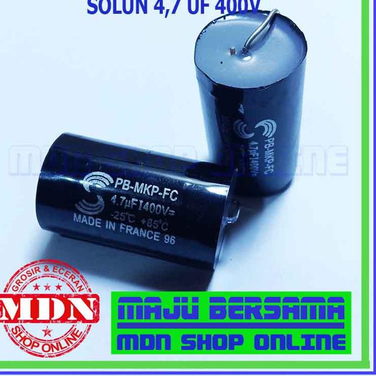 Baru Solun 4.7 uf - Kapasitor 4.7 Uf 400V - Kapasitor Tweeter