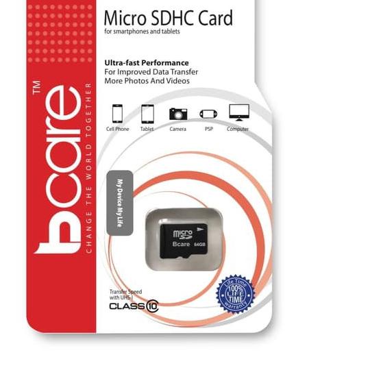 ☼ MicroSD Class 10 64GB Bcare ♖