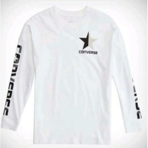 KAOS BAJU LENGAN PANJANG FASHION BRANDED PRIA WANITA CONVERSE STAR