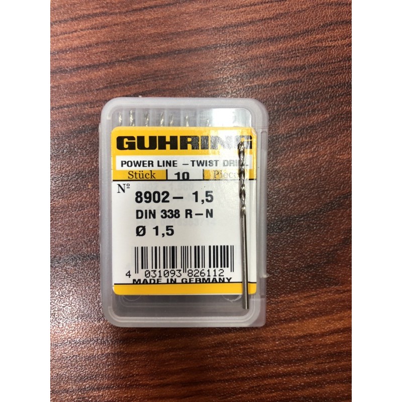 MATA BOR BESI HSS GUHRING POWERLINE 1mm 1.5mm 2mm 2.5mm 3mm 3.5mm 4mm 4.5mm 5mm 5.5mm ASLI MADE IN GERMANY