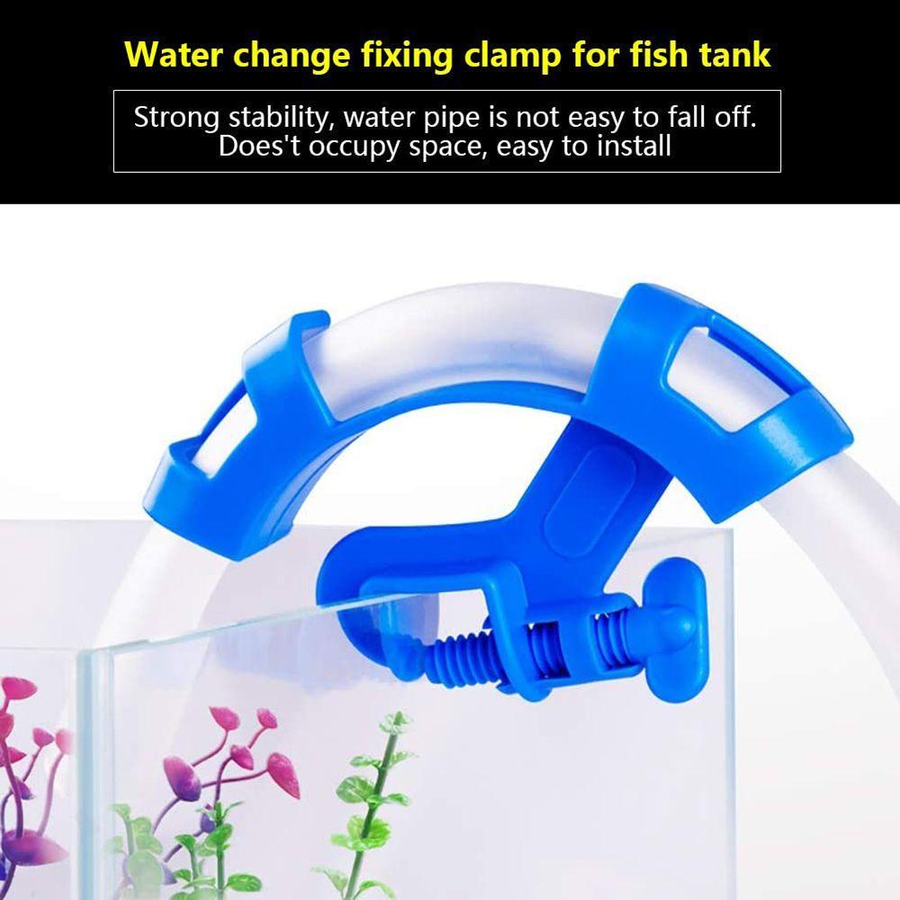 Solighter Tempat Filtrasi Aquarium Fish Tank Clean Pump Aquarium Suction Pipe Holder Memperbaiki Penjepit Mount Tabung