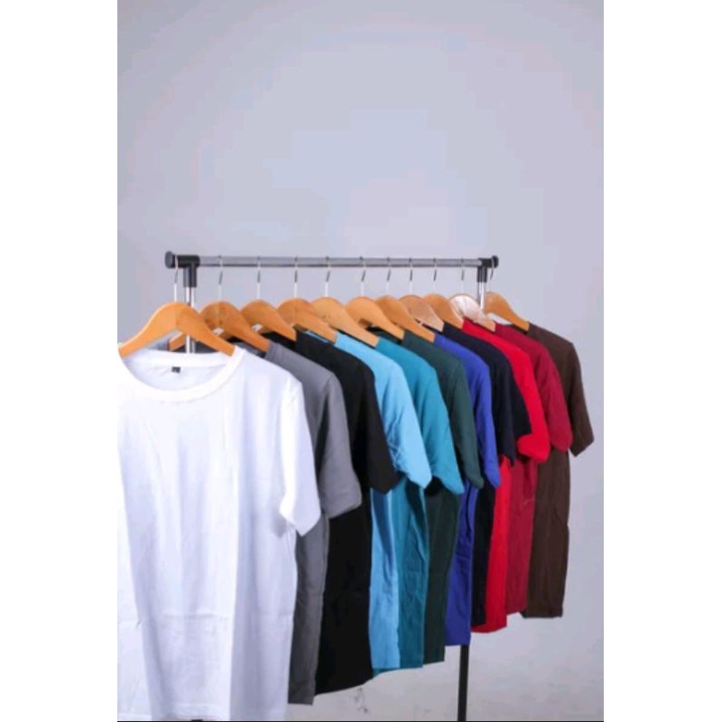 Kaos Polos Pria Cotton Combed 30s Kaos Oblong Polos