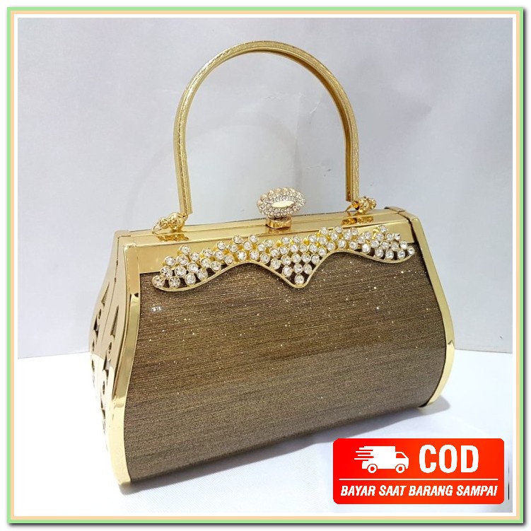 Tas Pesta Glitter G0860 Clutch Bag Kondangan Wanita Branded Mewah PF975 Tas Pesta Cantik Besar Far