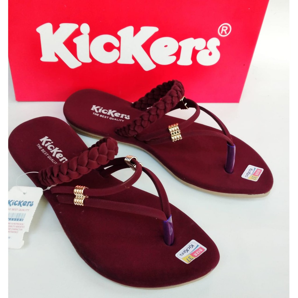 Sandal Wanita Sandal Jepit trendy Maroon 37-40