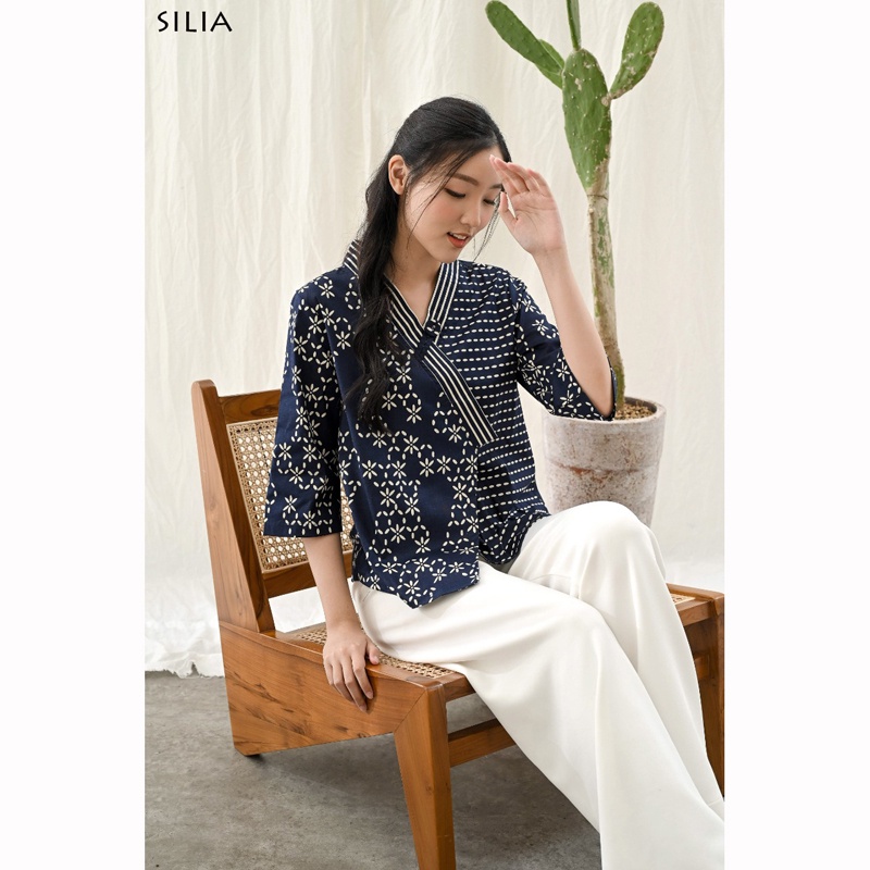 COUPLE BATIK FAMILY VA - Atasan Batik Wanita Blouse Wanita/ HANDI-SILIA - JUMBO
