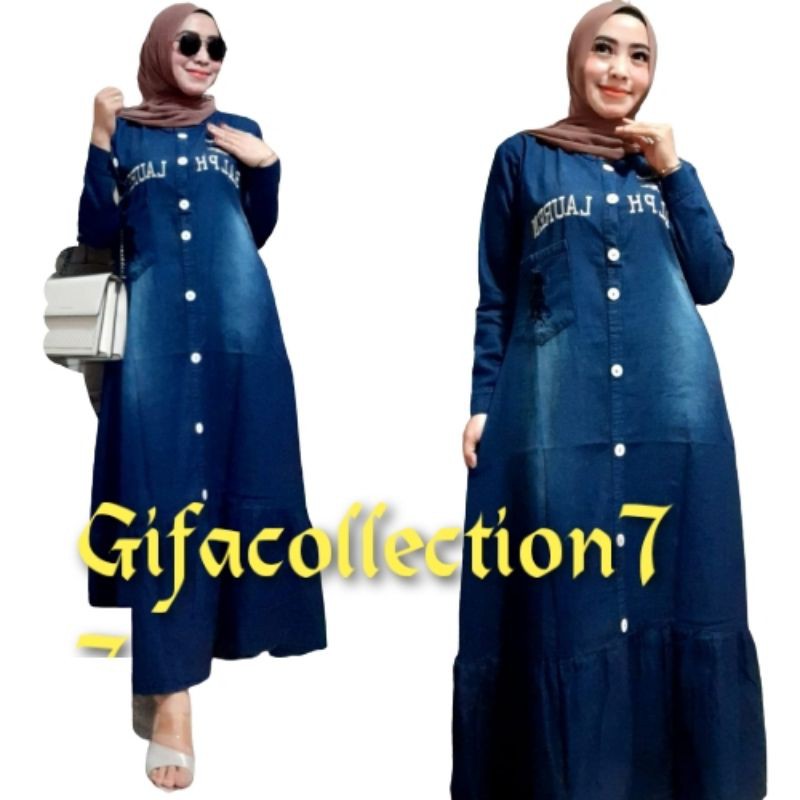 BAJU GAMIS JEANS SINTIA TRENDY COD