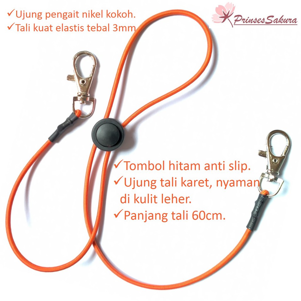 Masker strap / konektor headloop / Gantungan masker karet bulat