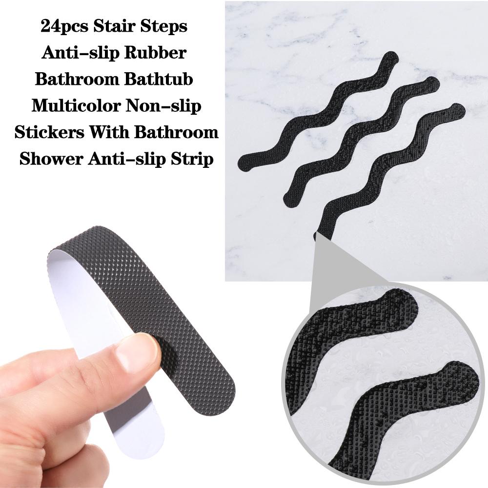 Solighter 24PCS Strip Anti Slip Lantai Tangga Bathtub Multicolor Stair Steps Pad