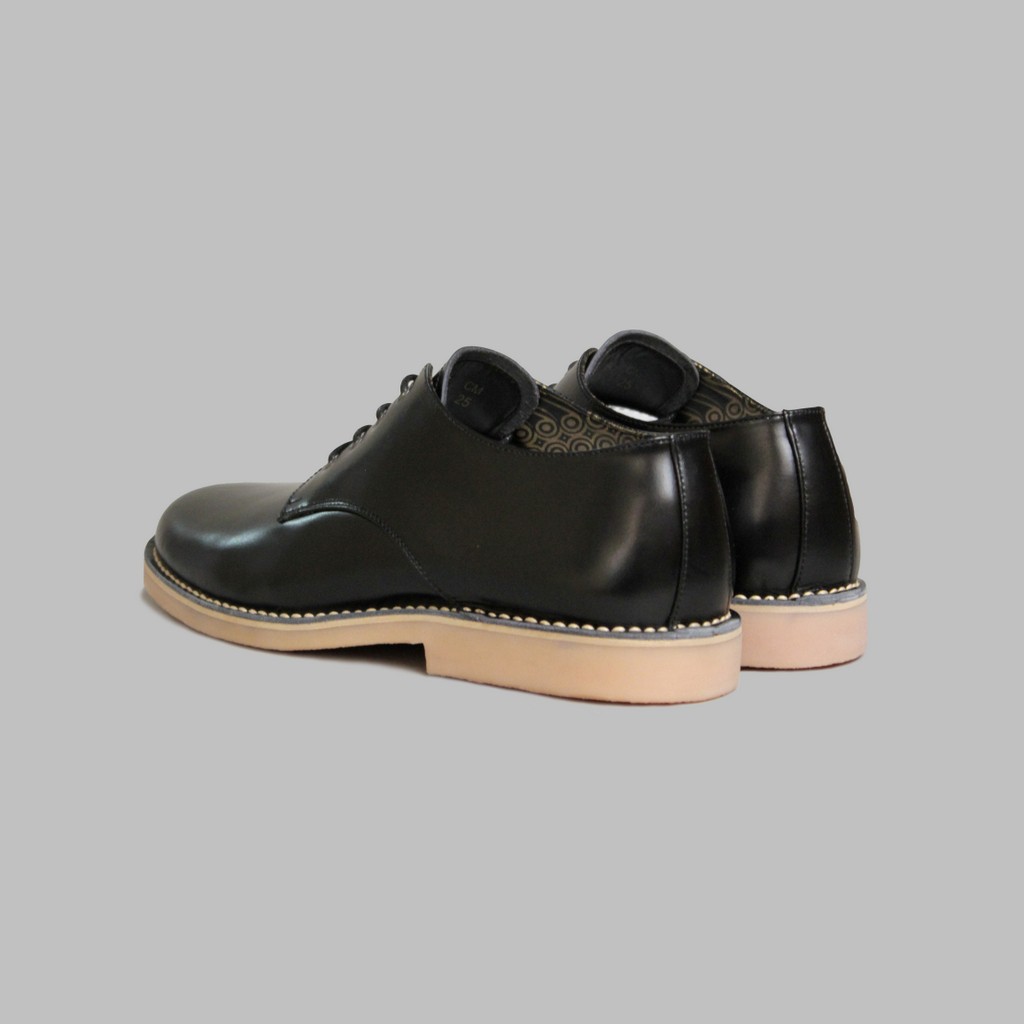 ARTAP Footwear - Sepatu Kulit Asli Pria - Law Black Cream Sole