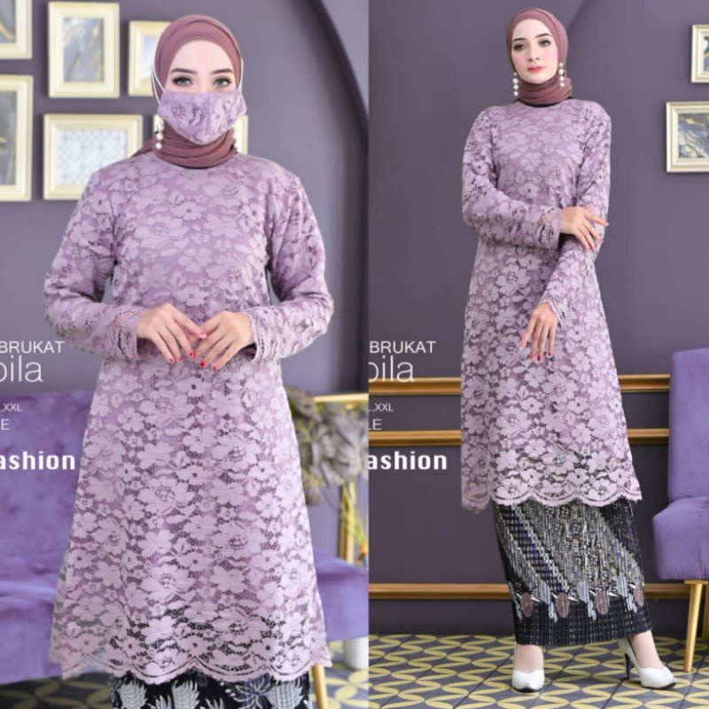 Hanania Kebaya / Set Tunik Brokat Mewah / Set Tunik Brokat Pesta / Set Tunik Brokat Lamaran / Set Tunik Brokat terbaru / Set Tunik Brokat Kebaya Modern / Set Tunik kebaya termurah / Set Tunik Terlaris