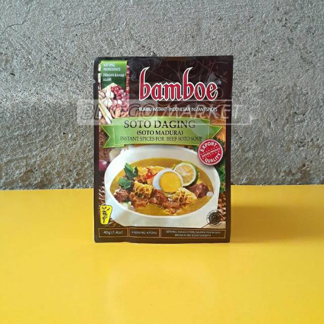 

Bamboe Bumbu Instant Soto Madura 40G