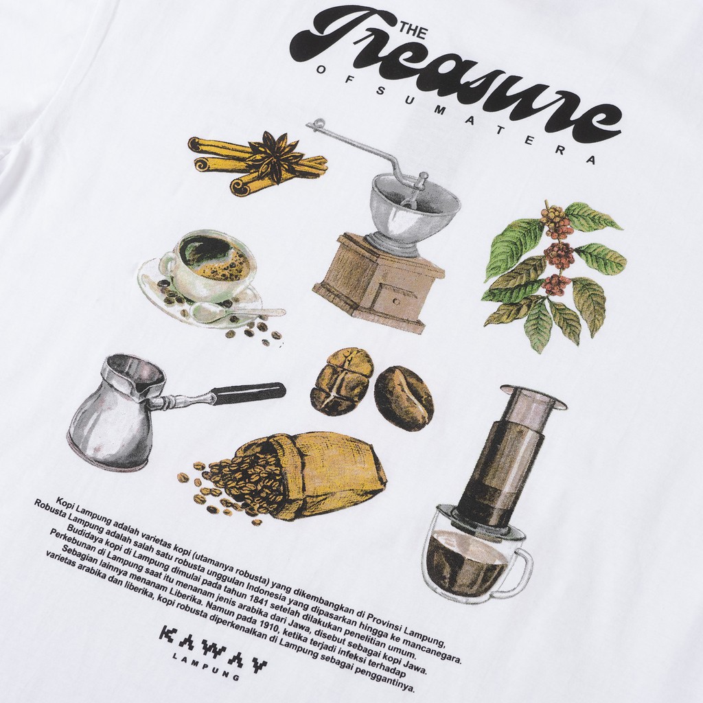 Kaway T-shirt Kaos-COFFEE WTR CLR WHT