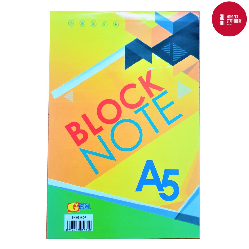 Block Note/Notepad/Notebook/Blocknote GOZTAR A5 14x21 cm 20 lembar