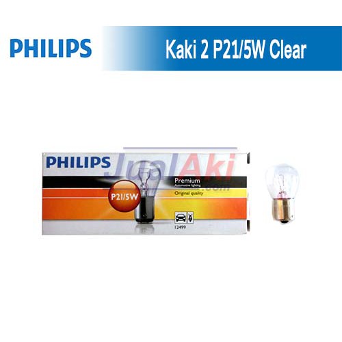 Bohlam Philips P21/5W 12V 21/5W Kaki 2 Clear
