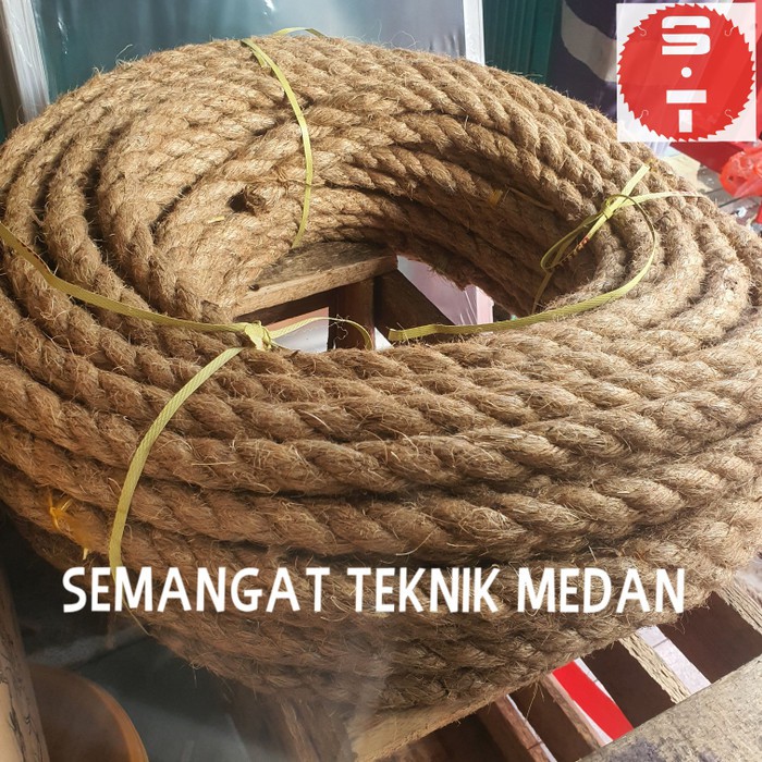

16mm TALI KAPAL MANILA TARIK TAMBANG DADUNG TAMPAR TEBAL 16 mm ECERAN
