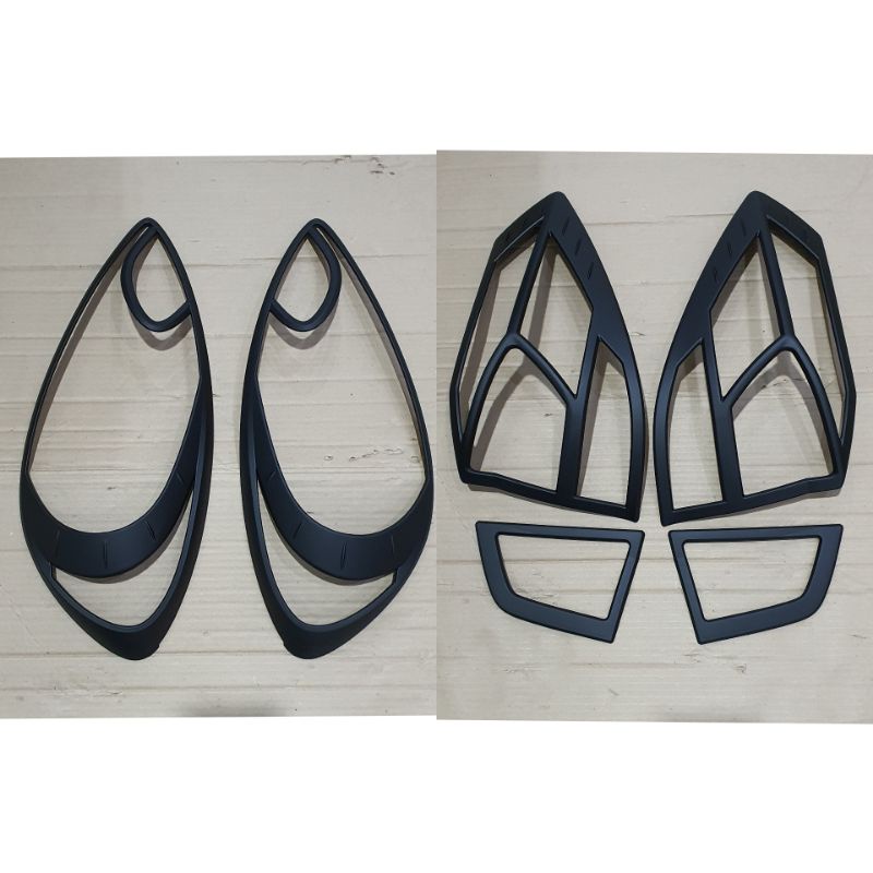 Paket garnish lampu hitam doff mobilio  lama type non RS 2015 - 2017.