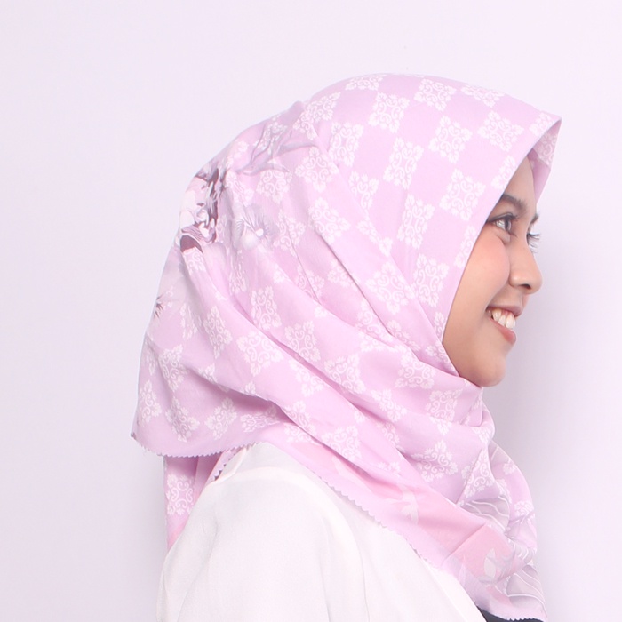 Jilbab Segiempat - Kerudung Segi Empat - Hijab Segi Empat Motif Voal Square NIKITA